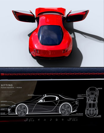 ◙ مقصورة هذه الأيقونة تتمتع بما يشبه الانتصار للبساطة، مع مجموعة الأدوات الرقمية وشاشة المعلومات والترفيه الصغيرة