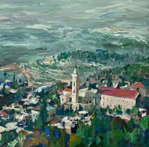 المميز في مجمل أعمال هذا الفنان أن ثمة صفة مشتركة بين جميع لوحاته المبنية على الحاضر أو الذكرى أو تلك المطعمة بالخيال