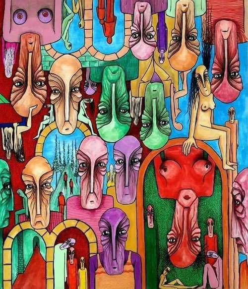 احتفاء بالحياة عبر الألوان والشخوص